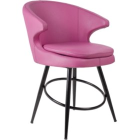 Resim Bubu Home Koket 815 Pembe Siyah Ayaklı Misafir Bekleme Koltuğu 