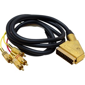 Resim Scart 4 Rca 1.2 Metre 8mm Gold Kablo Powermaster 