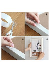 Resim Tineke Çift Taraflı Nano Bant Süper Güçlü Şeffaf Çift Taraflı Bant 3cm 2 mt 