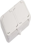 Resim MAKEL Sıva Üstü Nemliyer Kapaklı Topraklı Priz + Anahtar Beyaz 