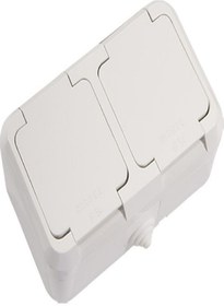 Resim MAKEL Sıva Üstü Nemliyer Kapaklı Topraklı Priz + Anahtar Beyaz 