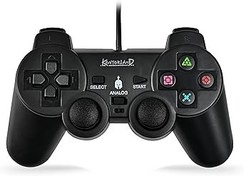 Resim Kontorland - PS2 Uyumlu Titreşimli Kablolu Oyun Kolu GamePad 
