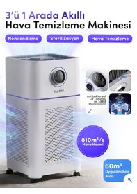 Resim Auhma Arp-003 Akıllı Hava Temizleyici Ve Nemlendirici Uv-c Sterilizasyon & 610m³/h Cadr Beyaz 