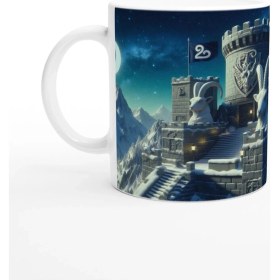 Resim Oğlak Burcu Baskılı Kahve Kupası - Burçlar Krallığı Şatosu Vs3 