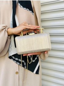 Resim Sezonun Gözdesi Abiye Çanta Gold Çupra 