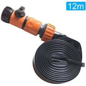 Resim Teltree Bahçe Trambolin Sulama Sistemi - 12 Metre Pvc Hortumlu Portatif Fıskiye Turuncu 