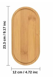 Resim Hype Store Bambu Yağdanlık Altlığı Sunumluk Şık ve Dayanıklı Ahşap Tepsi (Oval) 