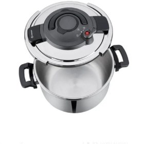 Resim Korkmaz A173 Alessa 5 Litre Düdüklü Tencere Gri - Siyah 