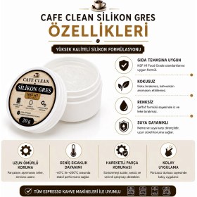 Resim Cafe Clean Espresso Kahve Makinesi Gıda Onaylı Silikon Gres Yağı - Nsf H1 Uluslararası Sertifikalı - 20 G 