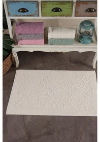 Resim Varol 2 Adet Gramajlı Jakaranda Ayak Havlusu Paspas Krem-standart Krem 