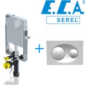 Resim Eca Serel Smooth Asma Klozet Gömme Rezervuar Ve Panel 