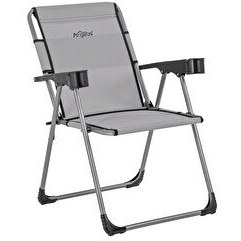Resim Argeus (A-14) Bardaklıklı Rock Kül Gri Katlanabilir Piknik ve Kamp Sandalyesi 
