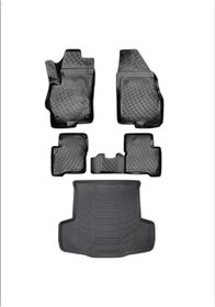 Resim Tgn-47205 Bagaj Havuzu + Siyah 3D Paspas 2010 Ford Fusıon ile uyumlu 