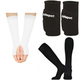 Resim hn sport VOLEYBOL SETİ 1 ÇİFT DİZLİK+1 ÇİFT ELLİK+1 ÇİFT ÇORAP 