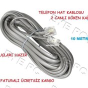Resim 10 Metre Sabit Telefon 2 Hatli Kablo 