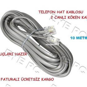 Resim 10 Metre Sabit Telefon 2 Hatli Kablo 