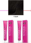 Resim Kt 2 li Set Premium 1 Siyah - Kalıcı Krem Saç Boyası 2 X 50 g Tüp 