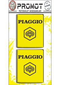 Resim Piaggio Uyumlu 3d Damla Logo Sticker 1 