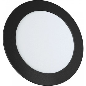 Resim Sunlight Sıva Altı Yuvarlak Siyah Slim LED Panel Armatür Trafolu 6W Beyaz Işık 