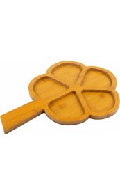 Resim Yonca Bambu Sunumluk Tabak - 23 cm 