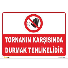Resim vizyon trafik Tornanın Aynasını El Ile Durdurmak Yasaktır - Isg Levhası 35 X 50 Cm Sticker Y 