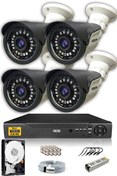 Resim 4 Kameralı 5 MP Sony Lensli 1080p Full HD Cepten İzle 250 Dış Güvenlik Kamerası Sistemi DS-2015HD-SET4-250-X IDS