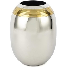 Resim Mikasa Moor Bugle Silver Gold Metal Vazo 17x23 Cm Gümüş 