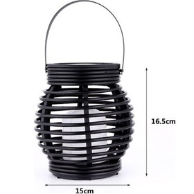 Resim Dancemonkey Cbtx Bahçe Aydınlatma 51 Led Kafes Masa Lambası Açık Dokuma Rattan Sepet Lambası Güneş Alev Lambası 