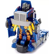 Resim Kutulu Pilli Robot Olan Tır 20 Cm Dönüşebilen Işıklı Ve Sesli Oyuncak Lacivert 