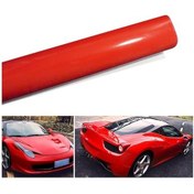 Resim Araba Gölgeli Renk Değiştirme Filmi - 152x30 Cm Kırmızı Pvc Vinyil - Korozyon Ve Çizik Koruması - Aracı Dekore Et 