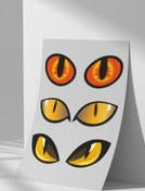 Resim Sticker Market Göz, Çift Göz Sticker Seti, Düz Yüzeyler Için A4 Boyutu Çıkartma Etiket Seti 