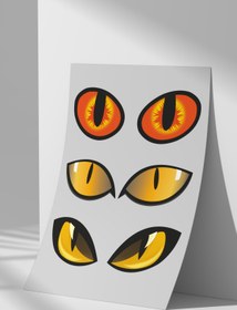 Resim Sticker Market Göz, Çift Göz Sticker Seti, Düz Yüzeyler Için A4 Boyutu Çıkartma Etiket Seti 