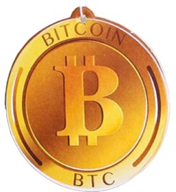 Resim Btc Şeklinde İpli Asma Oto Kokusu 