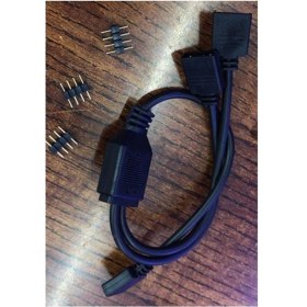Resim POWERMASTER RGB LED BAĞLANTI 4 PIN DİŞİ JUMPERLI - 2 X 4 PIN DİŞİ JUMPERLI Y KABLO 