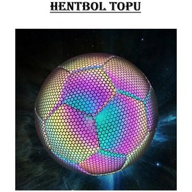 Resim Kapris Fosfor Desenli Dikişli Hentbol Topu X734 Çok Renkli 