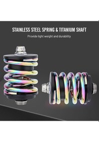 Resim Jokmae Brompton Katlanır Bisikletler İçin Paslanmaz Çelik Arka Amortisör Yayı - Gri, Gümüş, Altın Seçenekli Kırmızı Çok Renkli 