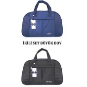 Resim Case Club Iki Renk Büyük Boy Seyahat Ve Spor Çantası Omuz Askılı Çok Renkli 