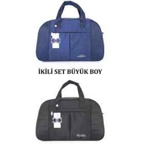 Resim Case Club Iki Renk Büyük Boy Seyahat Ve Spor Çantası Omuz Askılı Çok Renkli 