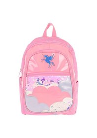 Resim Kaukko Kids Kız Çocuk Pembe - Pullu Bulut Desenli Dört Gözlü Okul Sırt Çantası - L5218 Pembe 