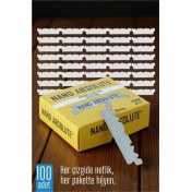 Resim Çok Renkli 100'LÜ Berber Ustura Jileti, Yarım Jilet, Nano Teknoloji Gücü 