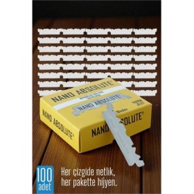 Resim Çok Renkli 100'LÜ Berber Ustura Jileti, Yarım Jilet, Nano Teknoloji Gücü 