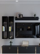 Resim Myniture Home & Living Festival Duvar Rafı R2-4 Antrasit Koyu Gri- Tv ünitesi rafı - Duvar Rafı 
