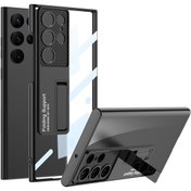 Resim VOYO Galaxy S23 Ultra Standlı Kapak Şeffaf Kılıf Rubber Lego 