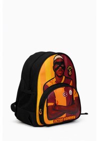 Resim Galatasaray Lisanslı Victor Osimhen Figürlü Anaokulu Çantası - 2 Bölmeli Su İtici Kumaşlı Sırt Çantası Siyah 