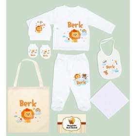 Resim Bk Kids Kişiye Özel Beyaz Hastane Çıkışı, Anneye Hediye, Isimli Bez Çanta, Yeni Doğan Bebek Giyim Hediyesi, 8 Parça Bebek Hediye Seti-4 