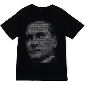 Resim Gazi Mustafa Kemal Atatürk Baskılı T-Shirt (550681360) 