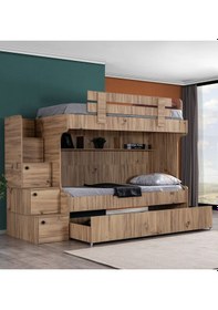 Resim Ranza, Viva Yavrulu Ranza 3 Kapaklı Dolap + 2 Comfort Yatak 90 X 190 CM 