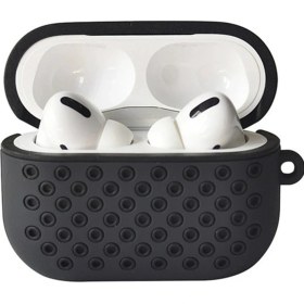 Resim Rory Newface Airpods Pro 2 (2.nesil) Spor Delikli Kılıf - Siyah-Siyah 