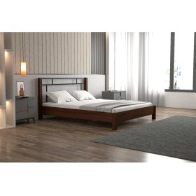 Resim Koç Tek Yapı Yap-Sa Home Feza-Metal Başlıklı Doğal Ahşap Karyola 