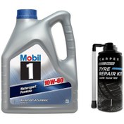 Resim Mobil 1 10W-60 Tam Sentetik Motor Yağı 4 L + Lastik Tamir Kiti 300 ML 